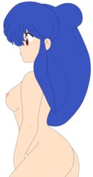 1girls blue_hair breasts busakumas female female_only highres human long_hair nipples nude photoshop ranma_1/2 shampoo_(ranma_1/2) small_breasts solo thighs vector_trace violet_eyes