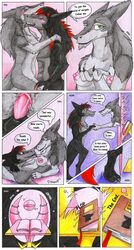 balls blush breasts cum cum_inside danwolf15 female licking male penis pussy sergal tongue