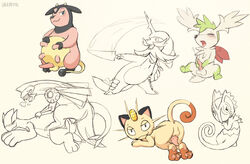 all_fours anal anal_sex ass balls chameleon cum erection furry gay kecleon knife looking_at_viewer looking_back lugia male masturbation meowth miltank no_humans palkia penetration penis pokemon pokemon_(species) presenting presenting_hindquarters rule_63 samurott shaymin sketch ukkappa