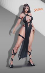 big_breasts capernian dress elegant pinup