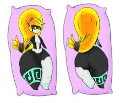 alternate_ass_size ass ass_bigger_than_head big_ass black_body blonde_hair breasts female genitals hair hi_res huge_ass humanoid imp imp_midna jovi_cap midna nintendo orange_eyes pillow pussy solo the_legend_of_zelda thick_thighs twili twilight_princess