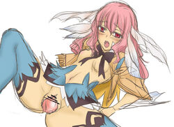 blush human legs mermaid persia_(rune_factory) pink_eyes pink_hair rune_factory rune_factory_3