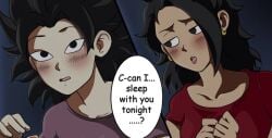 2girls caulifla dragon_ball dragon_ball_super dragon_ball_z english_text female female_only kale multiple_girls not_porn safe safe_for_work sfw text wholesome yuri