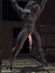 3d alien black_jackal cum exotic_penis halo_(game) halo_(series) male male_only penis sangheili solo