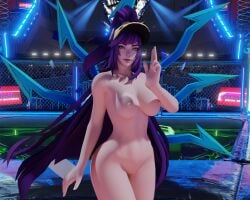 3d arena big_breasts completely_nude_female female female_focus irelia_xan league_of_legends league_of_legends:_wild_rift looking_at_viewer naked_female naked_headwear nude nude_female soul_fighter_irelia soul_fighter_series thick_thighs toxictoilet wide_hips