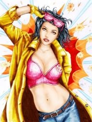 1girls artist_request female female_only fully_clothed jubilation_lee jubilee marvel marvel_comics short_hair short_hair_female solo x-men