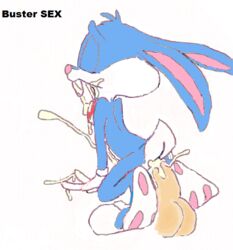 2boys anthro ass balls buster_bunny cum cum_in_ass cum_inside cum_on_face ejaculation fur human interspecies lagomorph male nude orgasm rabbit sex tiny_toon_adventures tiny_toons warner_brothers western_art yaoi