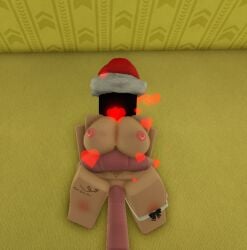 1girls 3d artist_request background backrooms black_mask breasts christmas_headwear nude roblox robloxian source_request tagme tentacle tentacle_sex