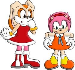 amy_rose anthro anthro_only cream_the_rabbit furry furry_only head_swap headswap mattmiles no_humans sonic_(series) sonic_the_hedgehog_(series) tagme