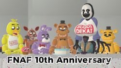 3d bear bib bonnie_(fnaf) boobs_on_head bowtie bunny cake chica_(fnaf) chick cupcake_(fnaf) eye_patch female five_nights_at_freddy's five_nights_at_freddy's_4 fox foxy_(fnaf) freddy_(fnaf) golden_freddy_(fnaf) hat hook huge_breasts male marimike michael_afton necktie nightmarionne no_nude source_filmmaker sugoi_dekai table text tshirt yuuki_momofox