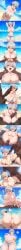 ai_generated beach bikini blue_eyes breast_grab comic cowgirl_position cum_inside dark-skinned_male from_behind grabbing_breasts groping_breasts huge_breasts huge_cock interracial paizuri pregnant sequence short_hair uzaki-chan_wa_asobitai! uzaki_hana