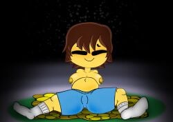 1girls alternate_version_available fappencheese frisk frisk_(undertale) nude pregnant undertale undertale_(series) yellow-skinned_female