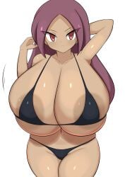 1girls absurd_res absurd_resolution absurdres big_breasts bikini bikini_bottom bikini_top black_bikini breasts breasts_bigger_than_head curvy female gigantic_breasts high_resolution highres huge_breasts jaga334 large_breasts shortstack solo thick_thighs white_background