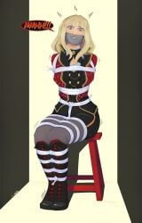 1girls arms_behind_back bondage bound celebrity chained clothed gag gagged pgratedslasher restrained restrained_arms restrained_legs rope_bondage taylor_swift tied_to_chair