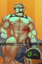 1boy abs anthro balls biceps big_balls big_penis canid canine canis erection fur furry humanoid_genitalia humanoid_penis male male_nipples male_only mammal mihoyo mixterart muscular_anthro muscular_male nipples nude pecs penis von_lycaon wolf zenless_zone_zero