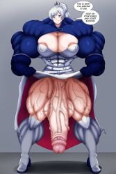 alternate_muscle_size flaccid futanari hazel_iic hyper_muscles hyper_penis muscular_futa rwby weiss_schnee