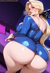 1girls ai_generated ass_focus bedroom big_ass big_breasts blonde_hair blue_eyes bubble_ass bubble_butt curvaceous curvy_female dat_ass dead_or_alive dreamcoreart female female_only hand_on_clothes helena_douglas hourglass_figure huge_ass indoors large_breasts light-skinned_female light_skin long_hair looking_at_viewer minidress no_panties pawg standing taking_clothes_off tecmo thick thick_ass thick_thighs voluptuous voluptuous_female wide_hips