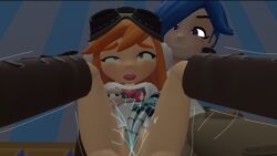 3d female female_only meggy_spletzer smg4 squirting tagme tari_(smg4) yuri