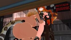 1futa 1girls 3d 3d_(artwork) armour ass ass_focus being_raped big_ass big_breasts biting_finger blowjob blue_hair female forced forced_oral genshin_impact implied_futa implied_rape kneeling kneeling_female kneeling_oral_position leopard leopard_ears leopard_tail looking_at_another looking_at_viewer naked_female nude nude_female oral_rape penis rape raped raped_by_futa raped_female raped_girl runeiteer sitting tagme_(character) tanned text thick_thighs under_table_oral under_the_table wuthering_waves xilonen_(genshin_impact)