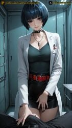 1girls 2025 4k ai ai_assisted ai_generated anime anime_style artist_name black_hair breasts dreamyan_ai female hi_res high_quality high_resolution highres labcoat patreon persona persona_5 red_eyes seductive seductive_look seductive_pose seductive_smile short_hair tae_takemi thick_ass thick_thighs thighs uncensored