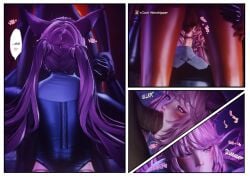 :>= blowjob blowjob_face cat_ears catgirl cock_worship fellatio female final_fantasy_xiv gpose(ffxiv) licking miqo'te miwwuh nun nun_outfit oral penis servicing_from_below status_effect sucking sucking_penis tagme