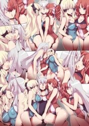 3girls akino_(princess_connect!) ass ass ass_cleavage back big_breasts bikini blonde_eyebrows blonde_female blonde_hair blonde_hair blonde_hair_female breast_press breast_press_on_chest breast_squeeze breasts_press breasts_pressed_against_another breasts_pressed_against_partner breasts_pressed_together brown_eyebrows brown_hair brown_hair_female busty busty_female busty_girl butt_crack character_request french_kiss french_kissing fukui_sora grey_eyebrows grey_hair grey_hair_female kissing kissing large_breasts lesbian_focus lesbian_kiss lesbian_only lesbian_sex lesbian_threesome multiple_females multiple_girls mutual_yuri one-piece_swimsuit open_mouth parted_lips ponytail pressing_breast_on_partner pressing_breasts pressing_breasts_together princess_connect! pushing_breasts_together pushing_breasts_up saren_(princess_connect!) squeezing_breast squeezing_breasts squeezing_breasts_together swimsuit swimwear tongue tongue_kiss tongue_kissing tongue_out upper_teeth yuri yuri yuri yuri_threesome