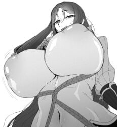 1girls big_breasts efto_(pixiv) fate/grand_order fate_(series) female huge_breasts minamoto_no_raikou_(fate/grand_order) tight_clothing underboob wide_hips