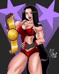1female 1girls 2009 artist_name artist_signature ass_visible_through_thighs big_boobies big_breasts big_breasts big_breasts big_thighs big_titties black_hair breasts breasts breasts brown_eyes brown_eyes_female championship_belt cleavage commission commission_art digital_art digital_drawing_(artwork) digital_media digital_media_(artwork) digital_painting_(artwork) female female_focus female_human female_only female_solo fingerless_gloves gloves gloves_only gold_(metal) grey_background holding holding_object hourglass_figure hourglass_figured_female infinitesilence long_black_hair long_hair long_hair_female looking_at_another looking_pleasured muscular muscular_arms muscular_ass muscular_female muscular_legs muscular_thighs one-piece_swimsuit original original_character red_lips red_lipstick red_one-piece_swimsuit round_boobies round_boobs round_breasts round_tits round_titties shiny shiny_breasts shiny_hair shiny_skin shiny_thighhighs shiny_thighs solo solo_female solo_focus stars thick thick_hair thick_hips thick_legs thick_lips thick_thighs thigh_gap thigh_highs thighhighs thighs thighs_bigger_than_head thighs_bigger_than_torso title_belt titties vince3 watermark wrestler wrestling wrestling_belt wrestling_femdom