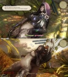 2koma 3d armor attitude_adjustment before_and_after big_breasts breasts choking class_change corrective_rape dark-skinned_futa debuff dickgirl domination draining english_text female final_fantasy_xiv from_behind fucked_from_behind fucked_into_submission futa_on_female futanari game_mechanics gpose(ffxiv) grabbing grabbing_neck hud instant_loss instant_loss_2koma intersex jackal level_difference level_drain level_number neck_grab panamanam put_in_place size_difference status_effect tagme turned_submissive used_like_a_toy