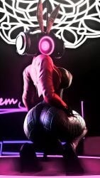 3d 3d_(artwork) ass ass_focus bunny_ears bunny_girl bunnysuit corset female huge_ass kneehighs kneeling pink_jacket pink_light posno_pop_(artist) private_room sexy_dress skibidi_toilet socks source_filmmaker source_filmmaker_(artwork) speaker speaker_ears speaker_head speaker_woman speaker_woman_(skibidi_toilet) speakers speakerwoman speakerwoman_(skibidi_toilet)