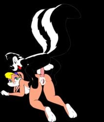 animated anthro female fur furry lola_bunny looney_tunes male pepe_le_pew rabbit skunk smooth_fur space_jam straight toonpimp