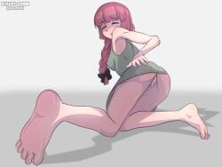 1girls ass barefoot blush bocchi_the_rock! breasts cum cum_in_pussy cum_in_pussy feet hand_on_hip hiroi_kikuri kikuri-chan looking_at_viewer solo tagme