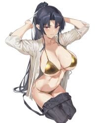 1girls big_breasts blush blush blushing_at_viewer breasts curvaceous curvy curvy_female female female_focus female_only hi_res highres hiiragi_yuuichi huge_breasts kendo_girl_(hiiragi_yuuichi) large_breasts light-skinned_female light_skin long_hair looking_at_viewer slim_waist solo solo_female solo_focus thick_thighs thighs wide_hips