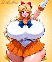 1girls ai_generated arm_under_breasts arm_up back_bow big_lips bimbo bimbo_body bimbo_lips bimbofied bishoujo_senshi_sailor_moon blonde_hair blonde_hair_female blue_eyes blue_eyes_female bow breasts_bigger_than_head breasts_bigger_than_torso brooch choker closed_mouth closed_smile cowboy_shot curvy curvy_body curvy_female curvy_figure deviantart elbow_gloves female_focus female_only gigantic_breasts gloves half_updo heart_brooch heroine hourglass_figure hourglass_figured_female huge_ass huge_butt huge_thighs jewelry legs_together leotard light-skinned_female light_skin long_hair long_hair_female magical_girl mantis_man minako_aino one_eye_closed orange_choker orange_skirt red_bow red_hair_bow sailor_senshi_uniform sailor_venus self_upload signature skirt smile smiling smiling_at_viewer solo_female solo_focus sparkle_background stable_diffusion standing straight-on superheroine thick thick_ass thick_butt thick_hips thick_legs thick_lips thick_thighs tiara voluptuous voluptuous_female watermark white_gloves