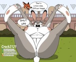 1boy 1girls anthro anus barefoot completely_nude completely_nude_female crock2121 crock21211 female full_body furry furry_female judy_hopps large_ass large_breasts male naked naked_female nick_wilde nude nude_female on_back open_legs presenting presenting_hindquarters pussy rabbit_girl self_upload yoga zootopia