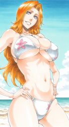 beach bikini bleach ichigo_kurosaki matsumoto_rangiku noxxi_(artist)