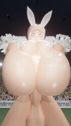 1boy 1boy1girl 1girls 3d background big_ass blender bunny_ears female holding holding_legs large_breasts large_penis male pom_poms renderman3d roblox robloxian rothot_(vepho3dx) sex tagme thick_thighs white_clothing white_legwear