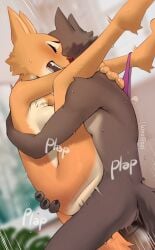 1boy 1girls 2025 anthro anthro_on_anthro anthro_penetrated anthro_penetrating anthro_penetrating_anthro artist_name blush bodily_fluids breasts brown_body brown_fur canid canine canis diane_foxington digital_drawing_(artwork) digital_media_(artwork) dreamworks duo female female_penetrated fox fur happy happy_sex hi_res looking_at_viewer male male/female male_penetrating male_penetrating_female mammal mr._wolf_(the_bad_guys) nude orange_body orange_fur patreon penetration sex signature stand_and_carry_position standing standing_sex text the_bad_guys true_fox wolf woolrool