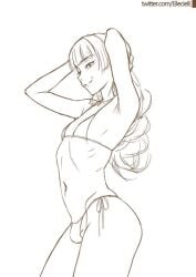 1dickgirl bikini bikini_bottom bikini_top bulge bulge_through_clothing bulge_under_clothes dickgirl dickgirl_only elleciel.eud fear_and_hunger fear_and_hunger:_termina flaccid flaccid_penis futa_focus futa_only futanari intersex marina_(fear_and_hunger) part_1 penis pinup sketch trans_woman_(lore) transfem