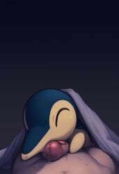 absurd_res ai_generated bedroom belly blowjob blowjob_only blowjob_pov cyndaquil drool drool_on_face drooling highres jonnyjonn licking licking_penis male penis pokemon pokemon_(species) pokemon_hgss pokemon_on_male pokephilia pov precum precum_drip precum_string sheets stomach tongue tongue_out