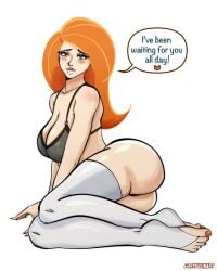 1girls big_ass big_breasts big_butt big_nipples big_thighs big_titties breasts clothing curvaceous curvaceous_female curvaceous_figure curvy curvy_figure curvy_hips female female_focus female_only kim_possible kimberly_ann_possible long_hair looking_at_viewer naked orange_hair ryuujinart solo solo_female
