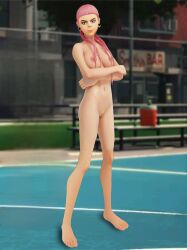 3on3freestyle breasts cindy female naked naked_female nude nude_female petite pink_hair pubic_hair pussy small_breasts
