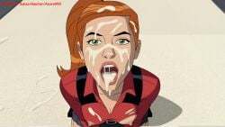 after_facial after_fellatio after_oral ai_generated azure993 ben_10 breasts breasts_out cartoon cartoon_network cum_in_mouth cum_on_breasts cum_on_face facial female female_focus green_eyes gwen_tennyson gwen_tennyson_(alien_force) open_mouth orange_hair sex tagme