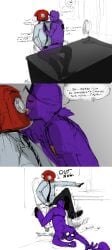 embrace five_nights_at_freddy's fnaf gay licking phone_guy_(fnaf) purple_guy_(fnaf) rebornica rejection sfw suggestive vincent_(fnaf) yaoi