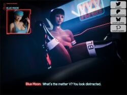 2025 2girls 3d alternate_version_available asian asian_female big_breasts black_hair blacked blacked_clothing blue_hair blue_moon_(cyberpunk_2077) breasts car cleavage commission completely_naked completely_nude currysfm cybernetics cyberpunk_2077 cyborg dialogue english_text female female_focus female_only gloves latex latex_gloves latex_thighhighs light-skinned_female light_skin looking_at_viewer male male_pov mostly_nude naked naked_female nude nude_female oblivious offscreen_character offscreen_male partially_clothed patreon_username pixiv_username pov pussy short_hair smile smiling stella_ramos teasing text thighhighs twitter_username unaware v_(cyberpunk_2077) vagina window