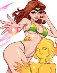1girls bikini blushypixy blushyspicy breasts cute female female_focus female_only jean_grey large_breasts light-skinned_female light_skin looking_at_viewer marvel marvel_rivals phoenix_(marvel_rivals) phoenix_(x-men) solo swimsuit thick_thighs thighs white_background wide_hips x-men