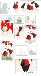fart fart_cloud fart_fetish hakos_baelz hololive huge_ass huge_butt red_hair shrinking sitting_on_face skimpy_clothes skirt sniffing sniffing_ass surprised surprised_expression thick_ass thick_legs thick_thighs upskirt wide_hips