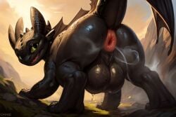 ai_generated anus big_balls big_butt dragon feral how_to_train_your_dragon solo toothless