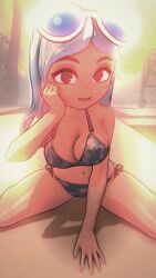 1girls 3d aged_up andrea_davenport big_breasts bikini breasts modelpapaoso smile swimsuit tagme the_ghost_and_molly_mcgee