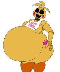 1girls animatronic animatronic_female big_belly chicken chicken_girl female five_nights_at_freddy's five_nights_at_freddy's_2 olivesarecool robot robot_girl scottgames toy_chica_(fnaf) vore vore_belly